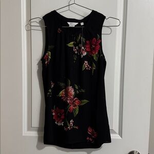 44. Reitman Black Floral Tank Top